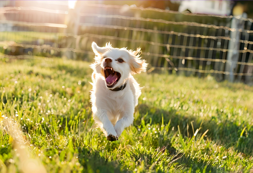 ドッグランを利用する犬